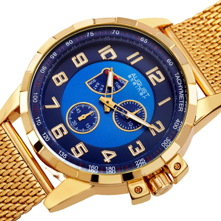 August Steiner Blue Dial Men's Watch AS8202YGBU