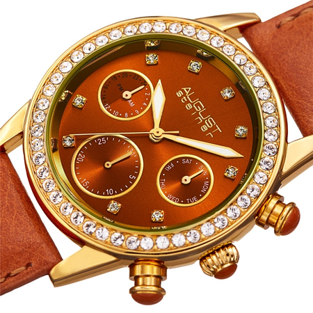 August Steiner Brown Dial Ladies Watch AS8236TN
