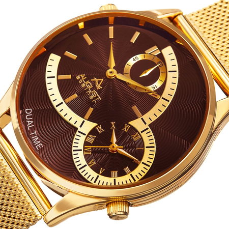 August Steiner Brown Dial Men's Watch AS8168YGBR