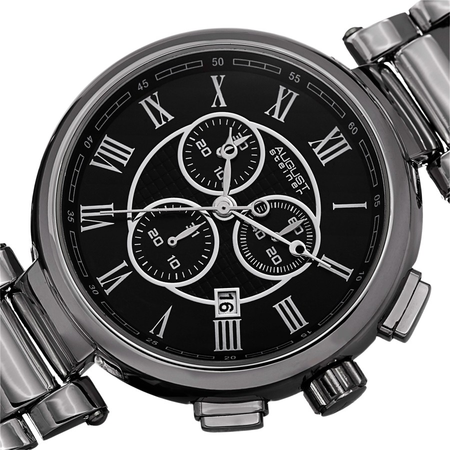 August Steiner Chronograph Black Dial Men's Watch AS8148BK