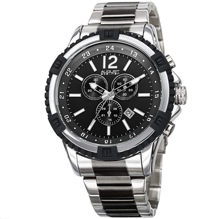 August Steiner Chronograph Black Dial Men's Watch AS8229TTB