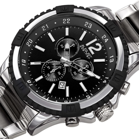 August Steiner Chronograph Black Dial Men's Watch AS8229TTB