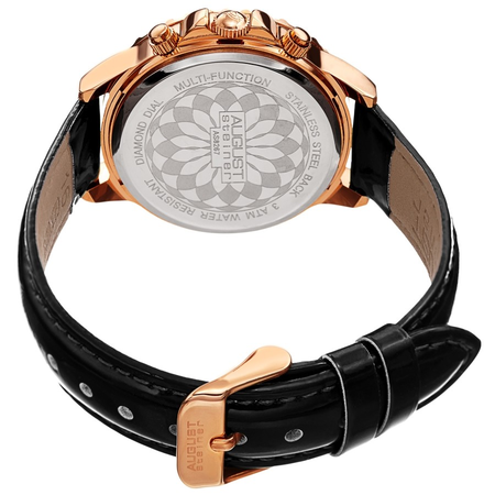 August Steiner Diamond Black Dial Ladies Watch AS8267BK