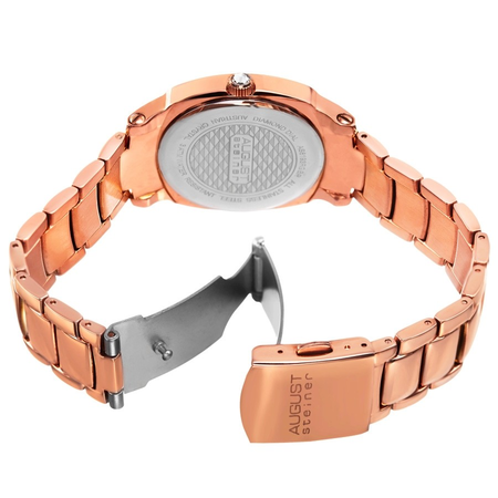 August Steiner Diamond Brown Dial Ladies Watch AS8193RGBR