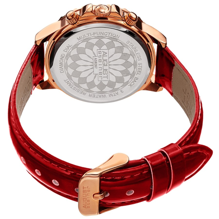 August Steiner Diamond Red Dial Ladies Watch AS8267RD