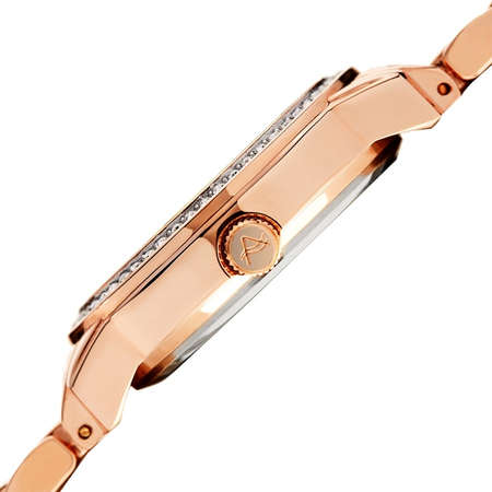 August Steiner Diamond Silver-tone Dial Ladies Watch AS8262RG