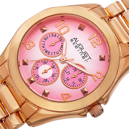 August Steiner Pink Dial Ladies Watch AS8150RG