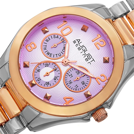 August Steiner Purple Dial Ladies Watch AS8150TTR