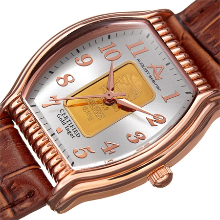 August Steiner Silver-tone Dial Ladies Watch AS8225RGBR