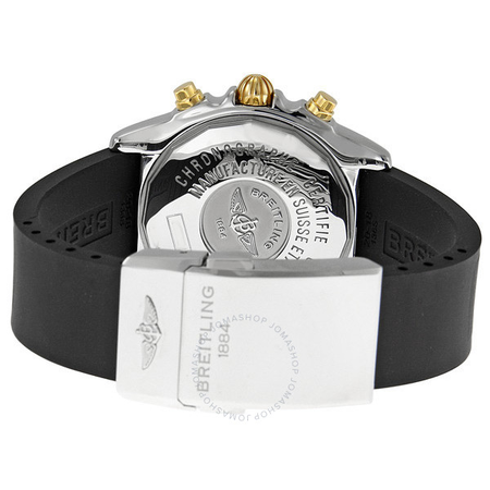 Breitling Chrono Galactic White Dial Black Rubber Strap Men's Watch c13358l2/a685 - 136s