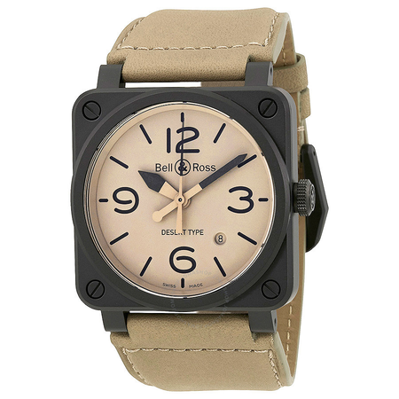 Bell and Ross Aviation Automatic Beige Dial Men's Watch BR0392-DESERT-CE