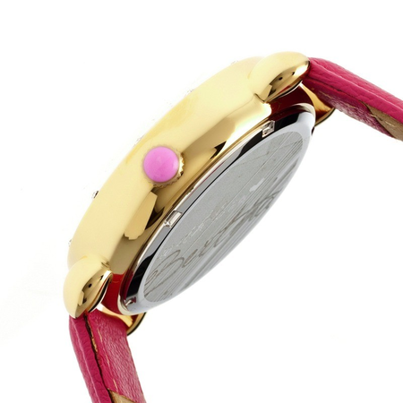 Bertha Ashley Gold-tone Steel Blue Leather Strap Multicolor Owl Dial Ladies Watch GIOGFAI003