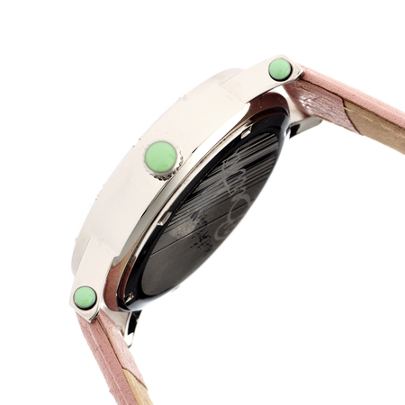 Bertha Betsy Mother of Pearl Elephant Dial Pink Leather Ladies Watch BTHBR5702