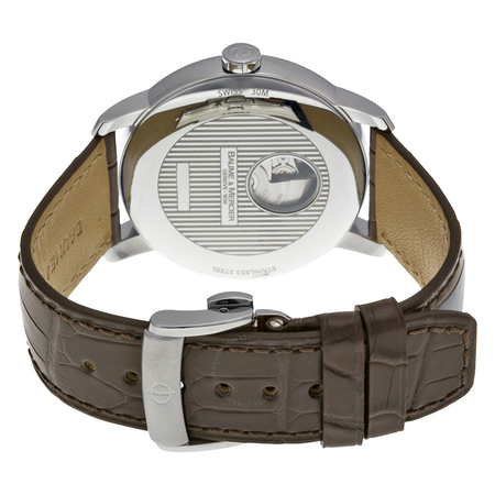 Baume et Mercier Baume and Mercier Classima Executives Automatic Silver Guilloche Dial Brown Leather Strap Men's Watch 8731