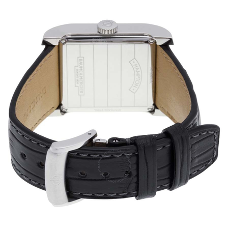 Baume et Mercier Baume and Mercier Hampton Milleis Black Dial Leather Men's Watch 10027