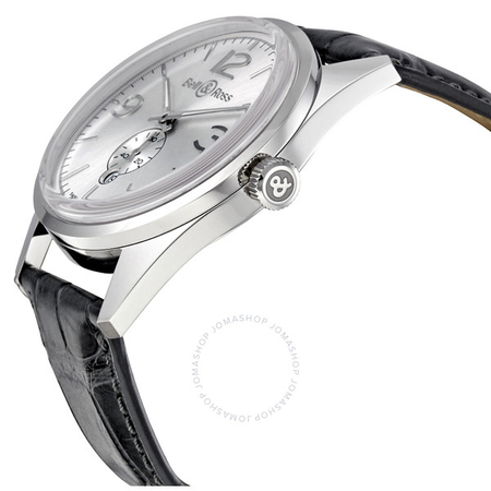 Bell and Ross Vintage Officer Silver Dial Grey Alligator Strap Automatic Men's Watch BR123-OFFICER-SIL BRG123-WH-ST/SCR