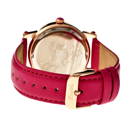 Bertha Chelsea Turtle Mother of Pearl Dial Pink Leather Strap Ladies Watch BR4904