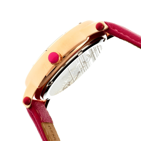 Bertha Chelsea Turtle Mother of Pearl Dial Pink Leather Strap Ladies Watch BR4904