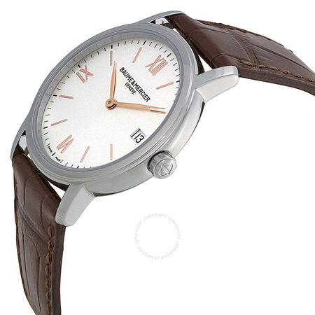 Baume et Mercier Baume and Mercier Classima Silver Dial Brown Leather Ladies Watch 10147