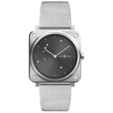 Bell and Ross Grey Diamond Eagle Quartz Grey Dial Ladies Watch BRS-ERU-ST/SST BRS-ERU-ST/SST