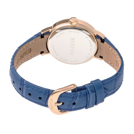 Bertha Cecelia Crystal Blue Dial Ladies Watch BR7505