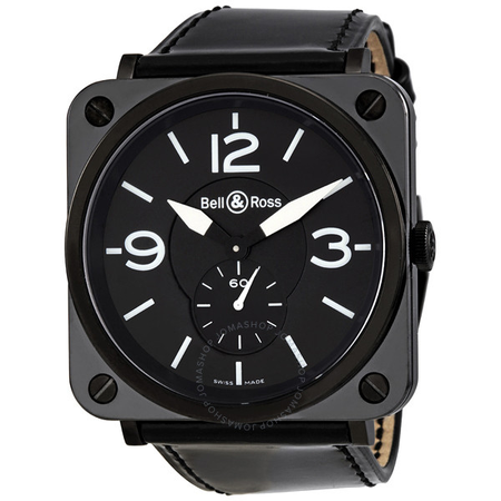 Bell and Ross Aviation Black Dial Black Patent Leather Unisex Watch BRS-BLK-BKPAT BRS-BLK-BKPAT