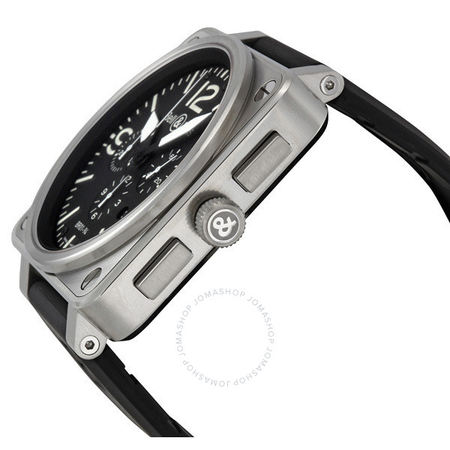 Bell and Ross Black Dial Automatic Chronograph Men's Watch BR0194-BL-ST