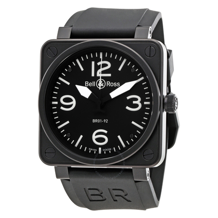 Bell and Ross Black Dial Stainless Steel Men's Watch BR0192-BL-CA