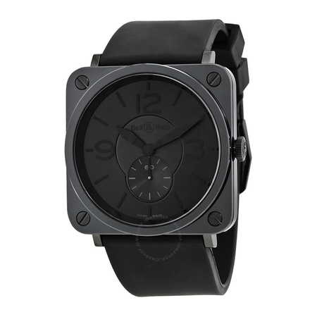 Bell and Ross Phantom Black Dial Ceramic Men's Watch BRS-BLC-PH/SBR BRS-BLC-PH/SBR