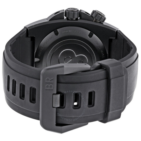 Bell and Ross Phantom Black Dial Automatic Black Rubber Men's Watch BR0292-CA-PH