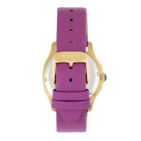Bertha Bertha Donna Quartz Crystal Purple Dial Ladies Watch BR9804 BR9804