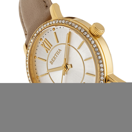 Bertha Bertha Lydia Quartz Crystal Silver Dial Ladies Watch BR9502 BR9502