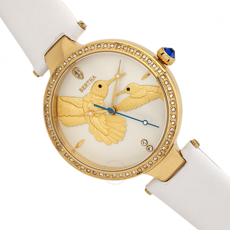 Bertha Nora Crystal White Dial Ladies Watch BR8505