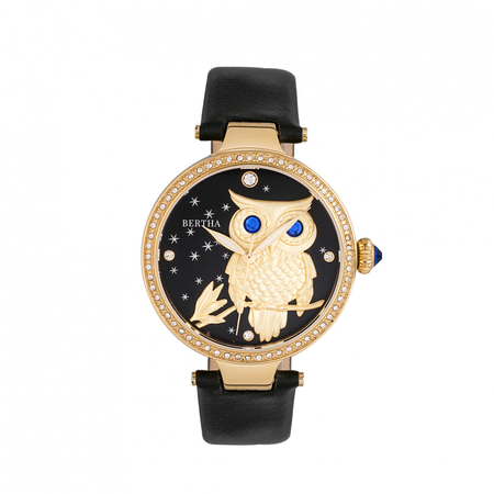 Bertha Rosie Crystal Black Dial Ladies Watch BR8803