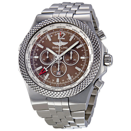 Breitling Bentley GMT Bronze Dial Stainless Steel Men's Watch A4736212-Q554SS A4736212-Q554-998A