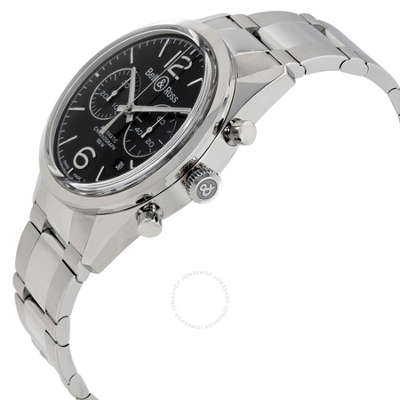 Bell and Ross Officer  Chronograph Black Dial Men's Watch BRG126-BL-ST/SST