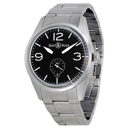 Bell and Ross Vintage Automatic Black Dial Stainless Steel Men's Watch BRV123-BL-ST-SST