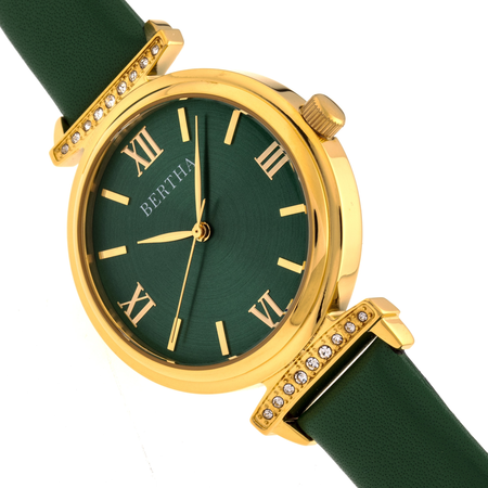 Bertha Bertha Jasmine Quartz Green Dial Ladies Watch BR9604 BR9604