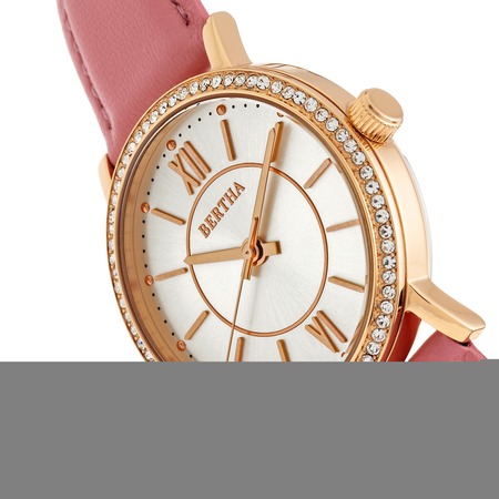 Bertha Bertha Lydia Quartz Crystal Silver Dial Ladies Watch BR9505 BR9505