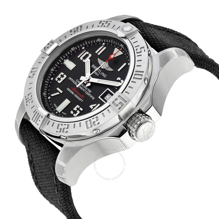 Breitling Avenger II Seawolf Automatic Black Dial Black Fabric Men's Watch A1733110-BC31-103W-A20BASA.1