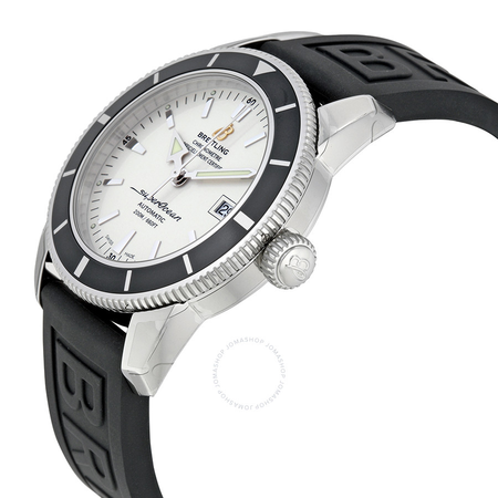 Breitling Superocean Heritage 42 Automatic Silver Dial Black Rubber Men's Watch A1732124-G717-152S-A20SS.1
