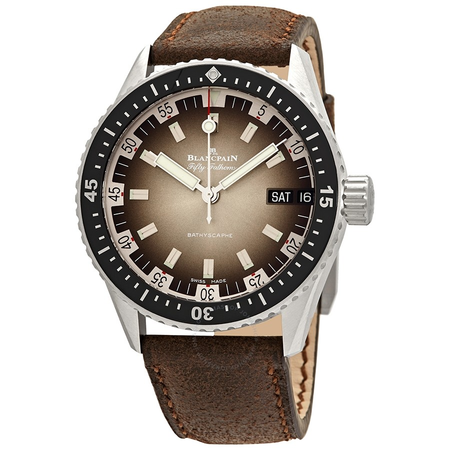 Blancpain Fifty Fathoms Bathyscaphe Jour Date 70s Automatic Grey Meteor Dial Men's Watch 5052 1110 63A