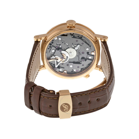 Breguet Tradition GMT Manual Skeletal Dial Leather Men's Watch 7067BRG19W6