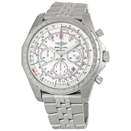 Breitling Bentley Motors T Silver Dial Men's Watch SS A2536313-G675