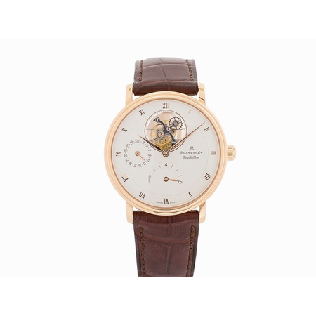 Blancpain Villeret Tourbillion Silver Dial Men's Watch 6025-3642-55B