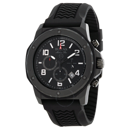 Bulova Marine Star Chronograph Black Dial Men's Watch 98B223