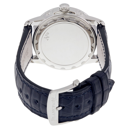 Blancpain Lemans Moonphase Automatic Mother of Pearl Diamond Dial Blue Leather Ladies Watch 2360-1191A-55A
