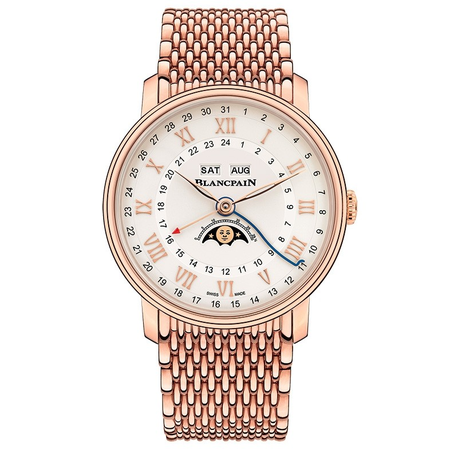 Blancpain Villeret Complete Calender Moonphase Automatic Opaline Dial Men's Watch 6676-3642-mmb
