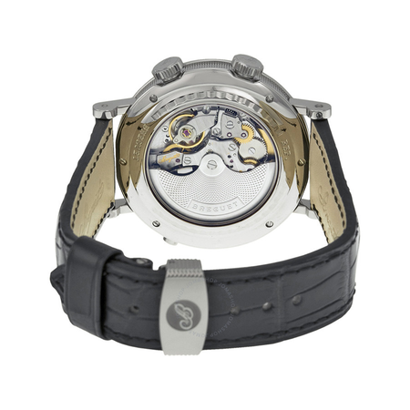 Breguet Classique Alarm White Gold Black Leather Men's Watch 5707BB129V6