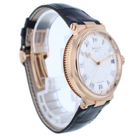 Breguet Marine Automatic Silver Dial Men's 18kt Rose Gold Watch 5517BR/12/9ZU